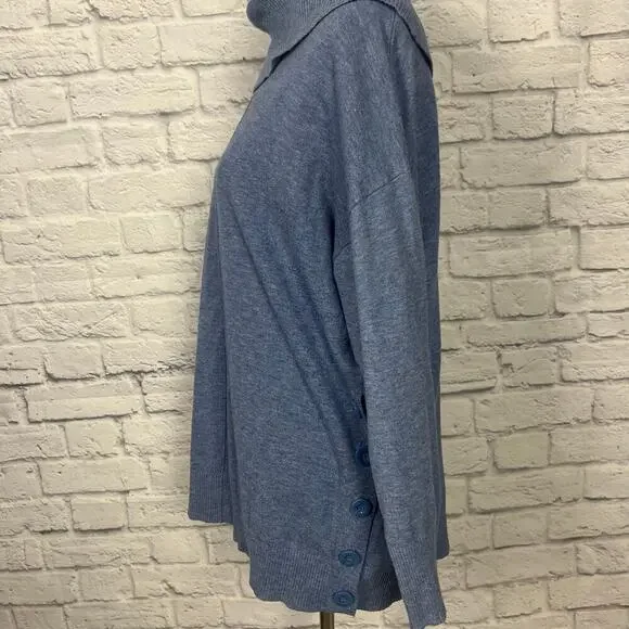 Cynthia Rowley Cowl Neck Sweater with Faux Buttons - Picture 5 of 6